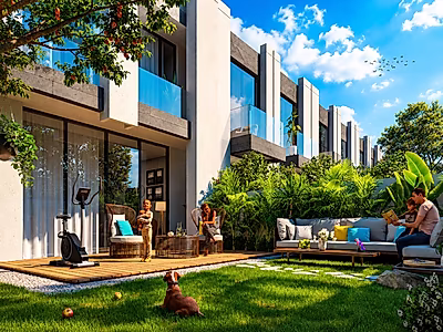 Sophisticated 2BR Townhouse with Private Garden