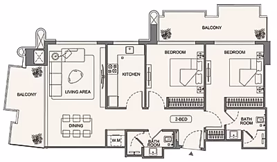 Elevated Urban Living | 2 Bedroom | Heart of Al Jaddaf